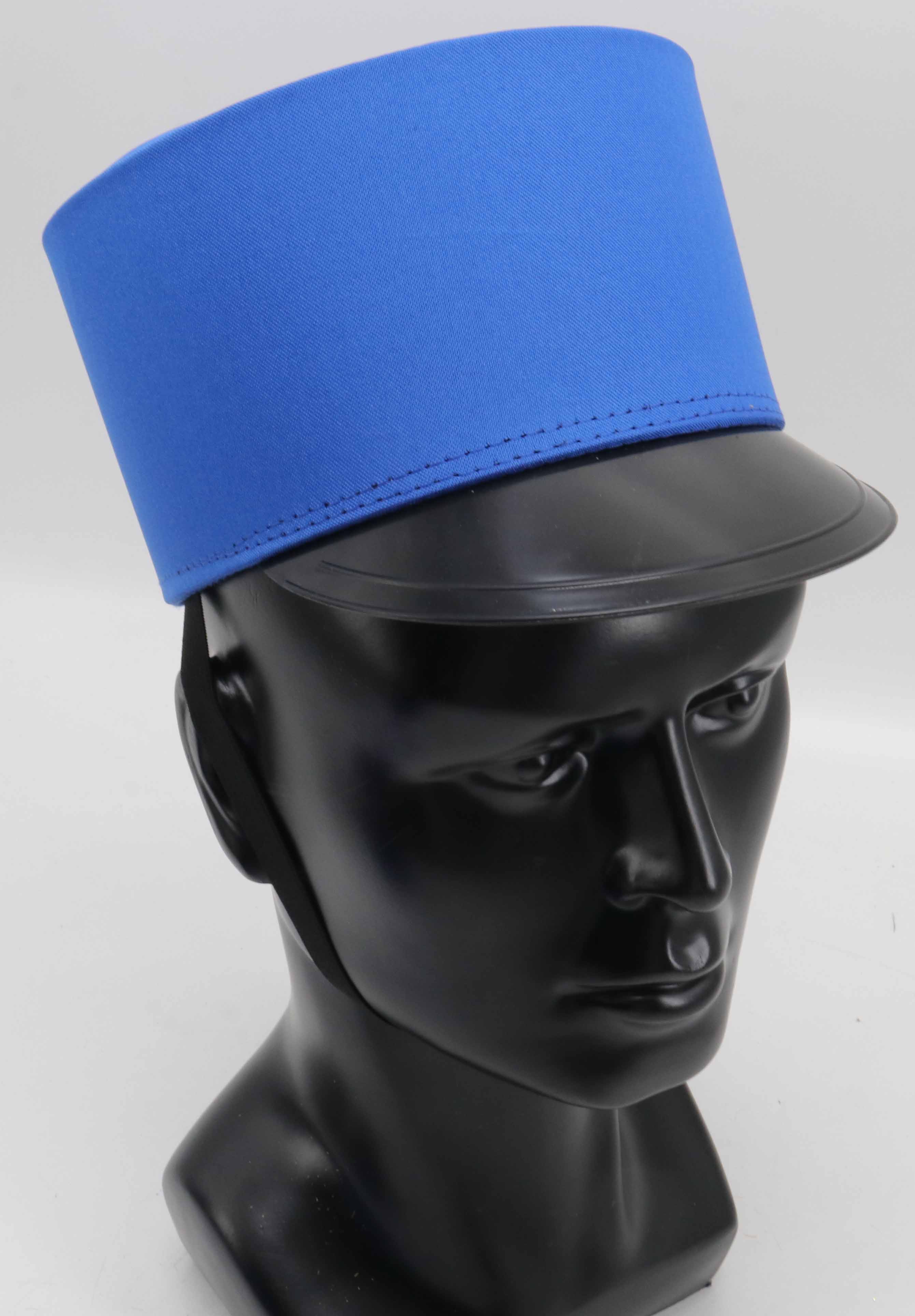 uniform hat with peak, blue