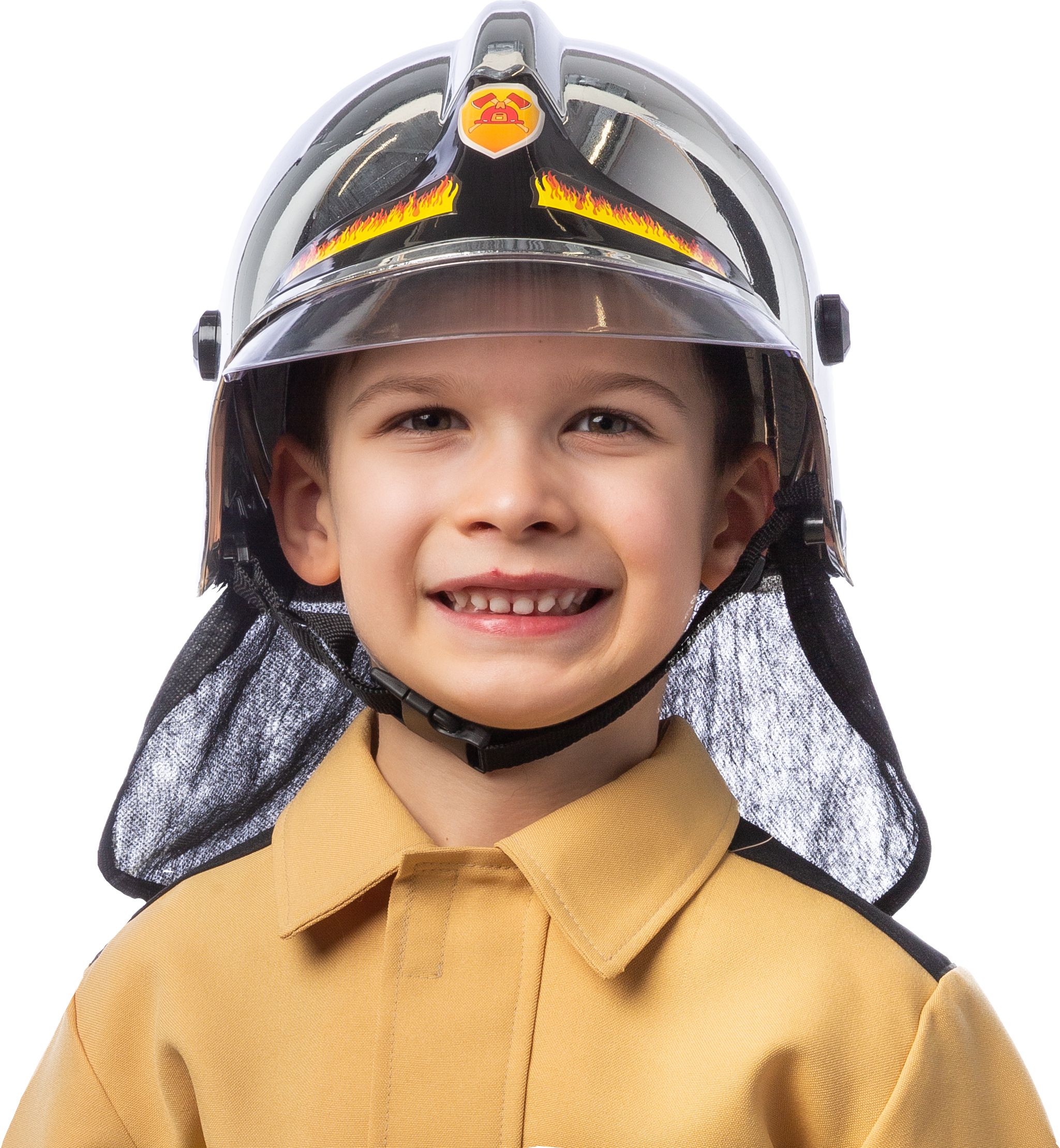 Feuerwehrhelm sportlich, chrom für Kinder und Erwachsene Verstellbar!