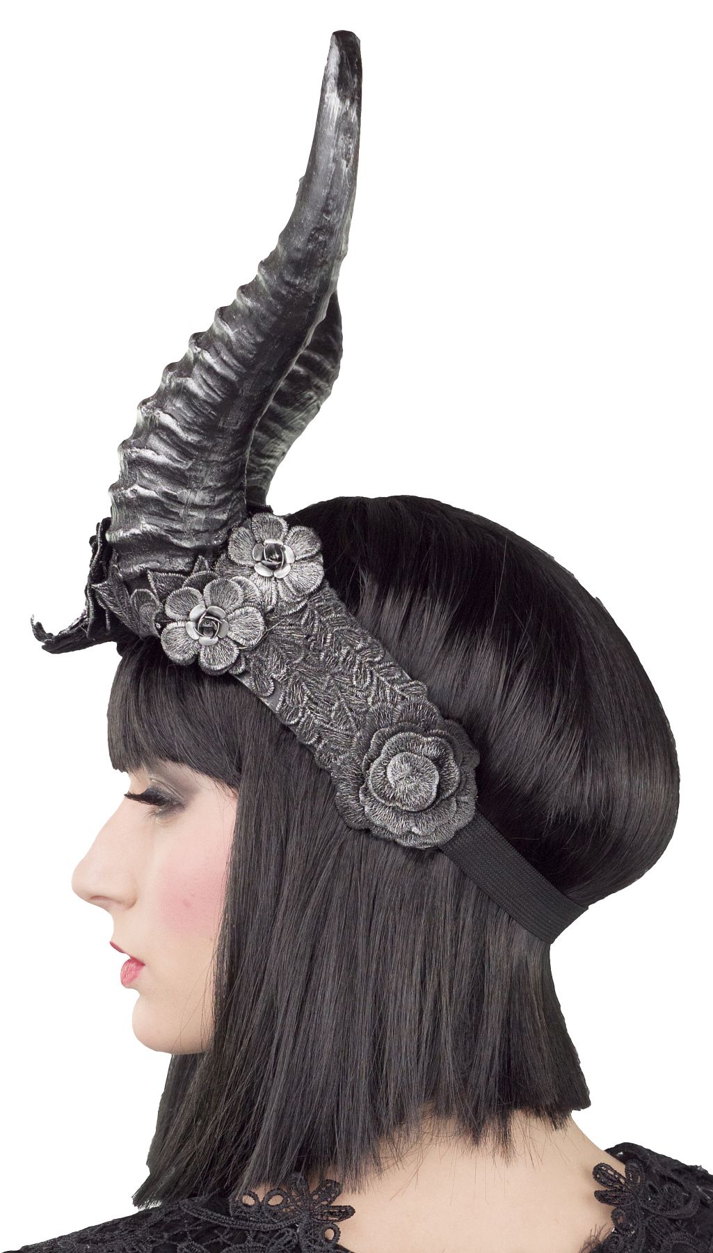 Kopfschmuck Hörner, silber