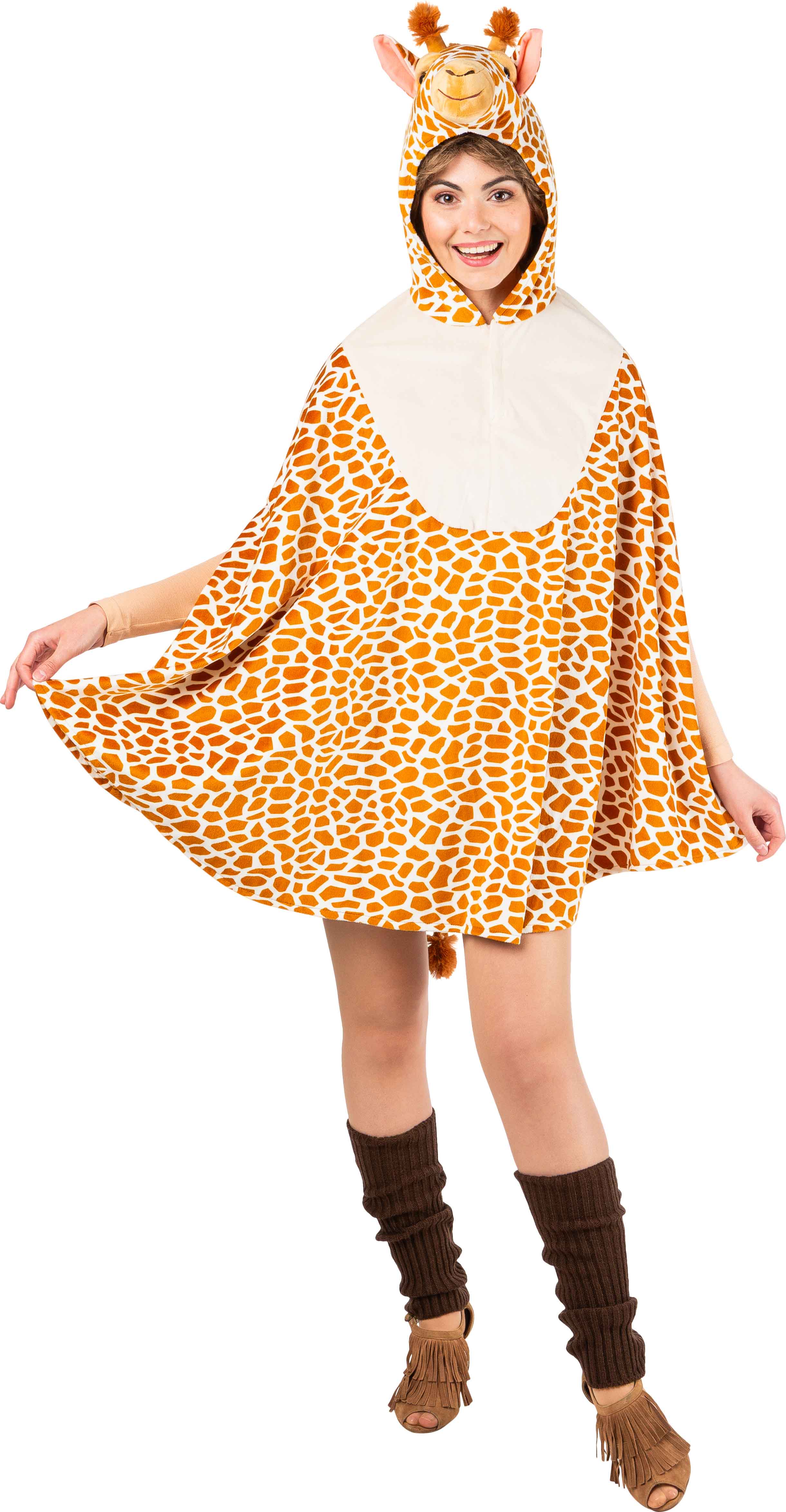 Poncho animalier, girafe