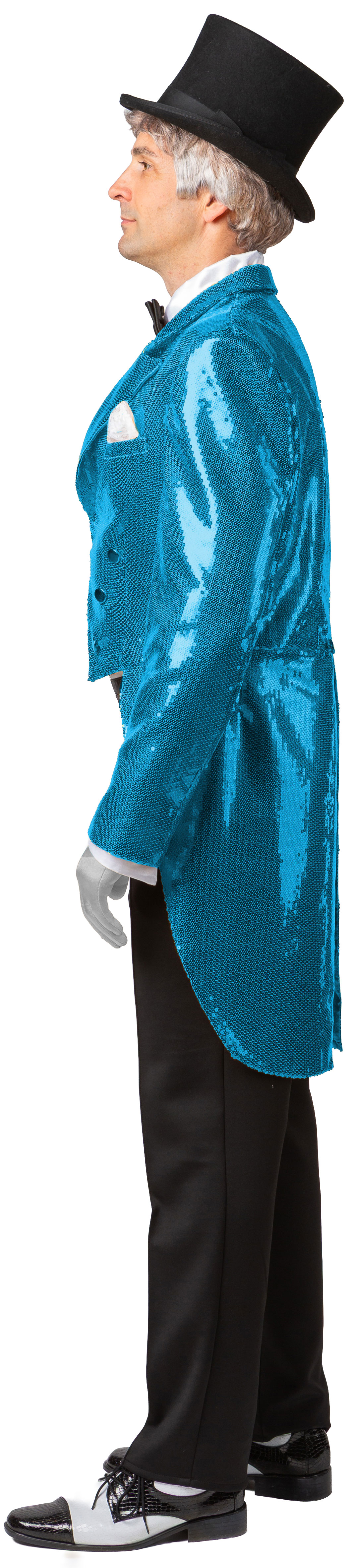 Herrenfrack Paillette, türkis