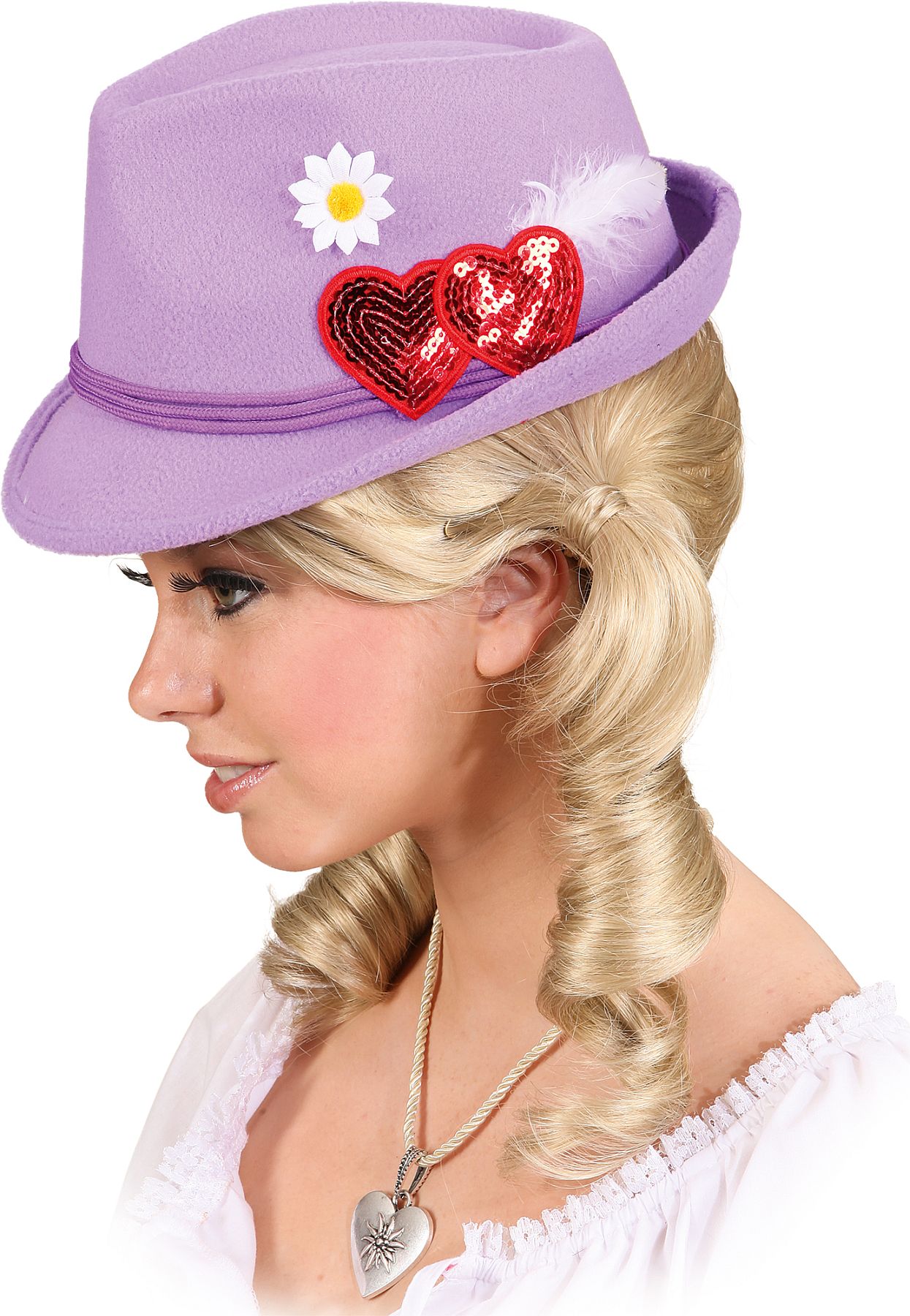 Chapeau bavarois violet pour dames
