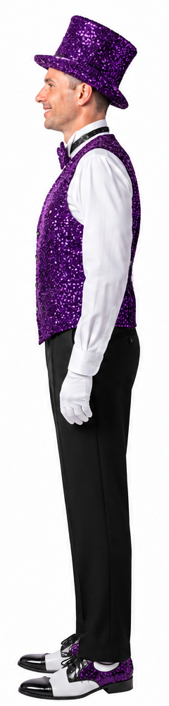 Gilet à paillettes, violet