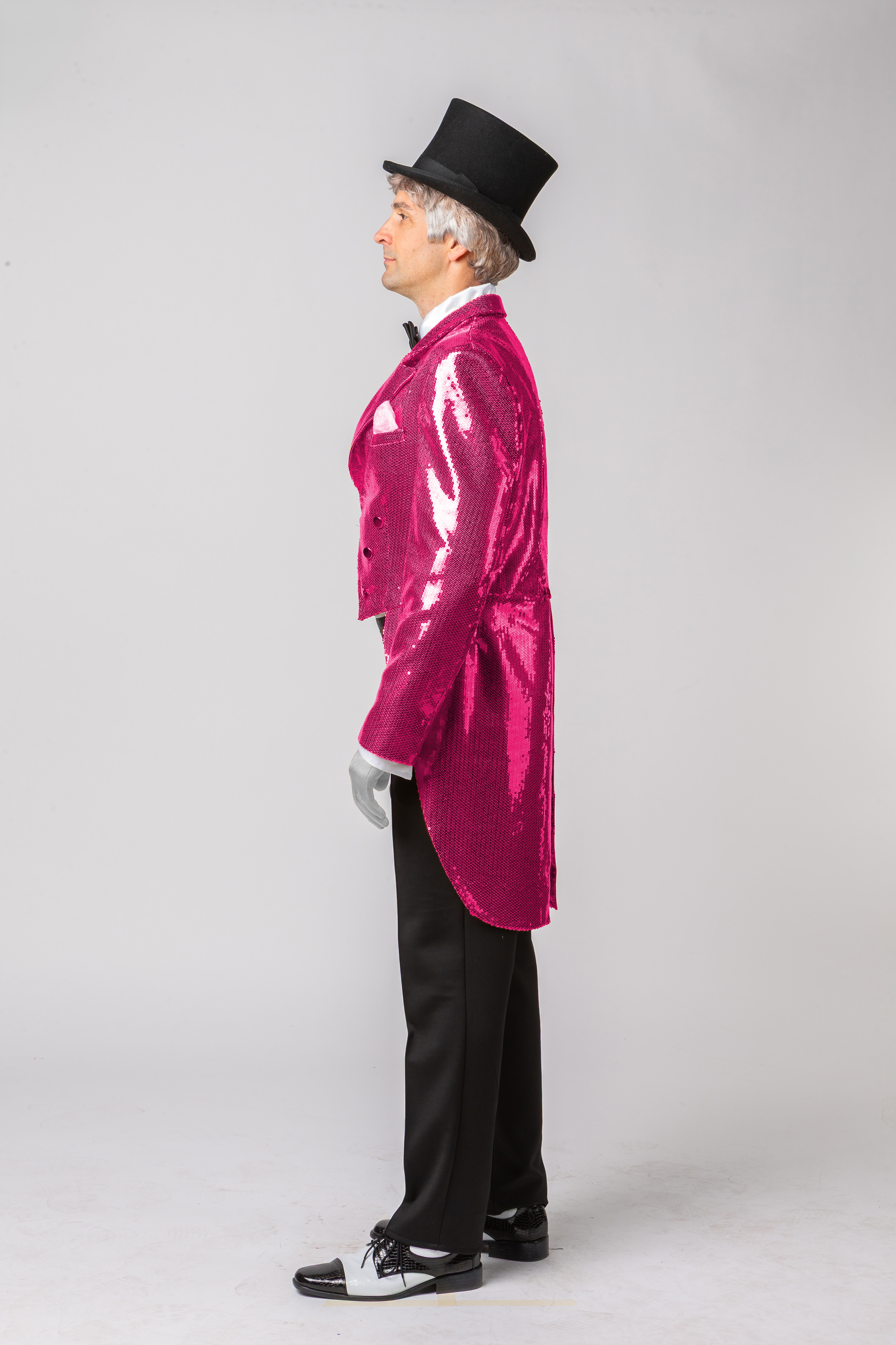 Men's tailcoat with sequins, pink Men's tailcoat with sequins, pink