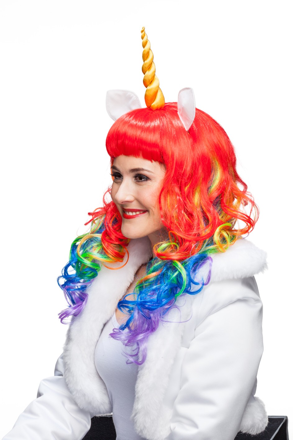 Unicorn wig, colored