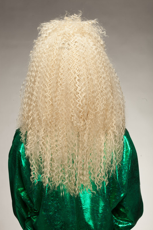 80er Jahre blond, gelockt