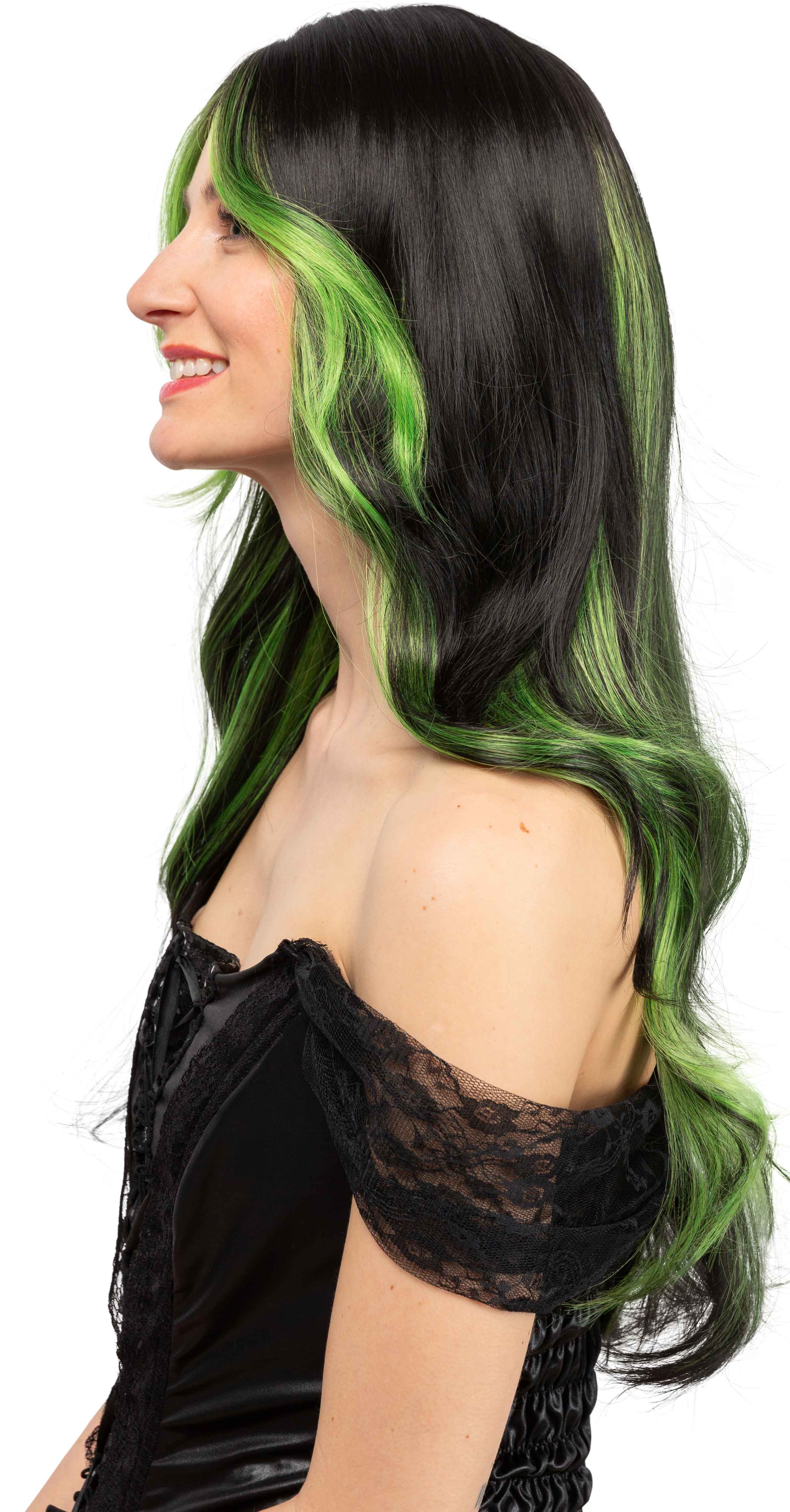 Rocksprings wig, black and green