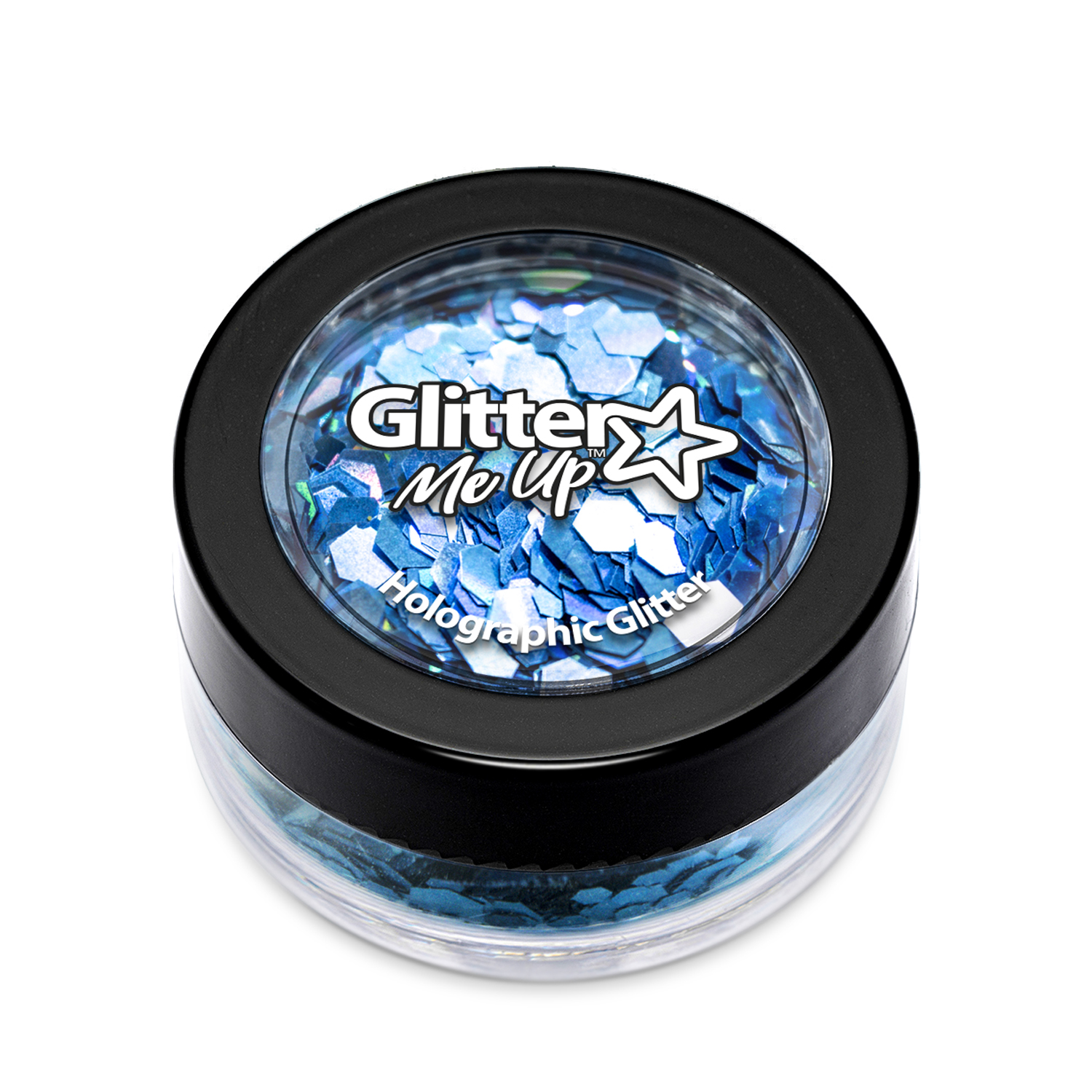 Holographique scintillant, bleu