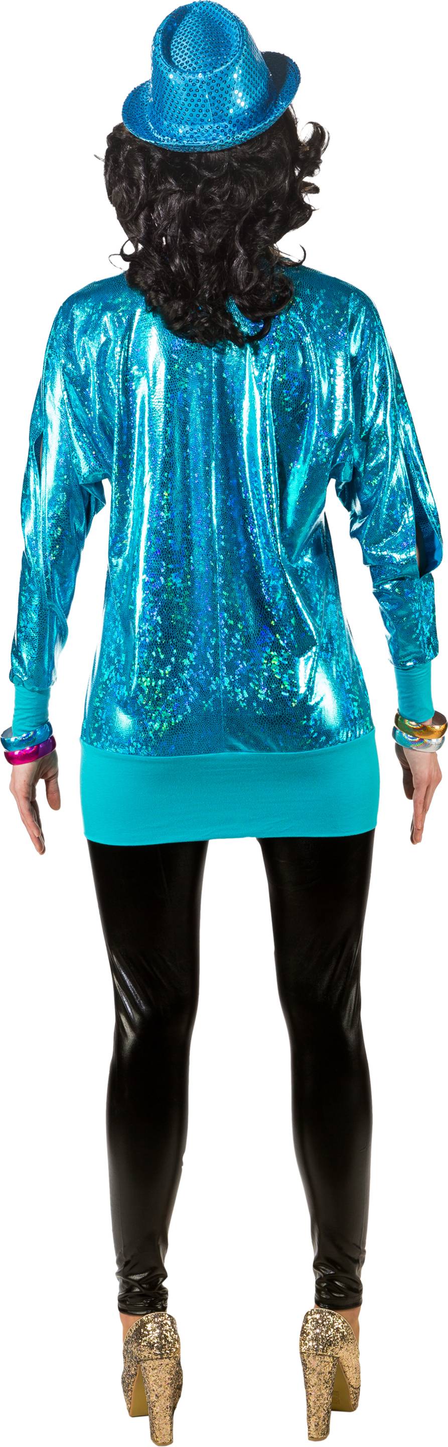 Wrap shirt, turquoise