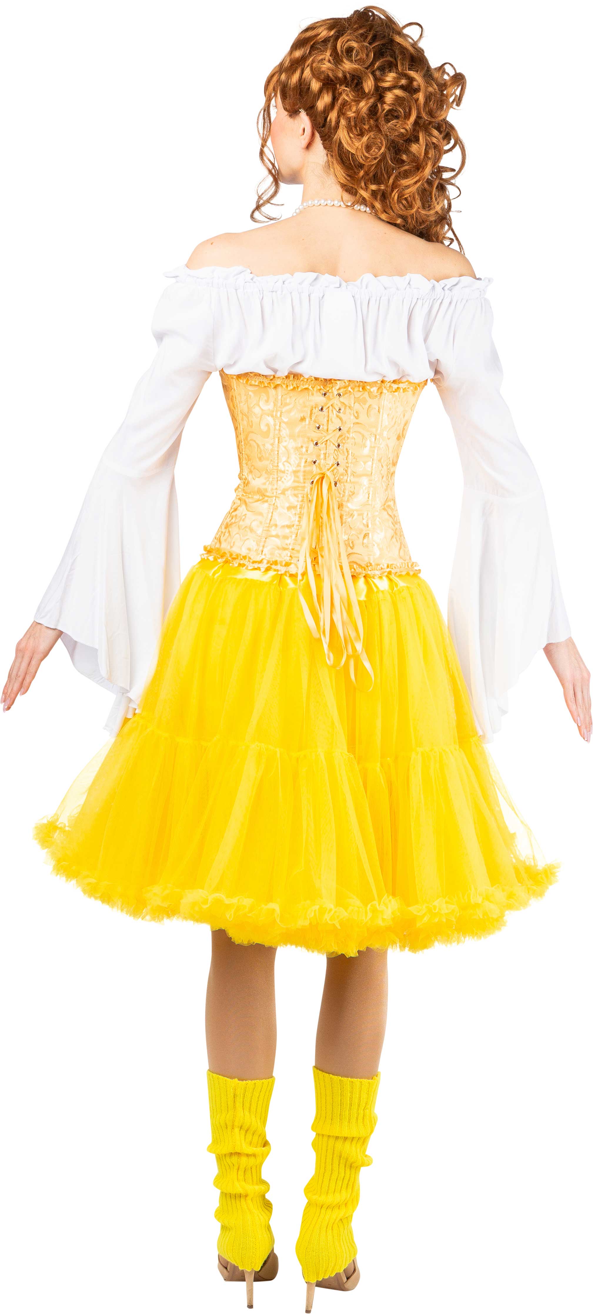 Tutu lang mit Rüsche, gelb