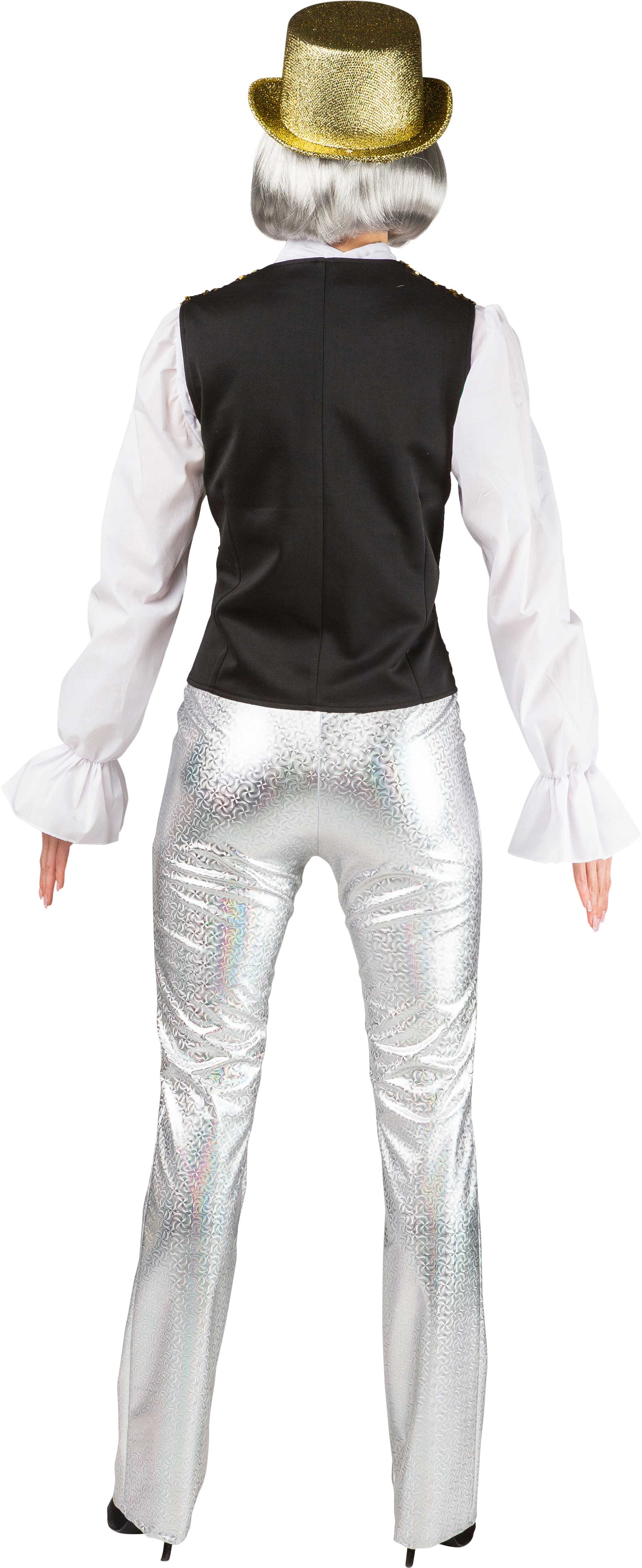 Gilet à paillettes pour femme, doré