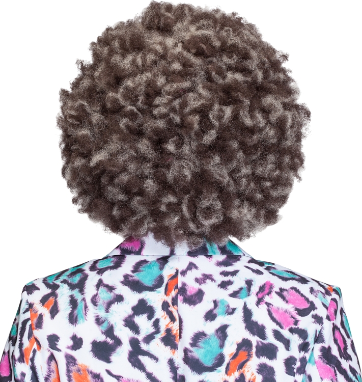 Afro wig, brown-black mottled