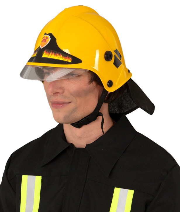 Feuerwehrhelm sportlich, gelb für Kinder und Erwachsene Verstellbar!