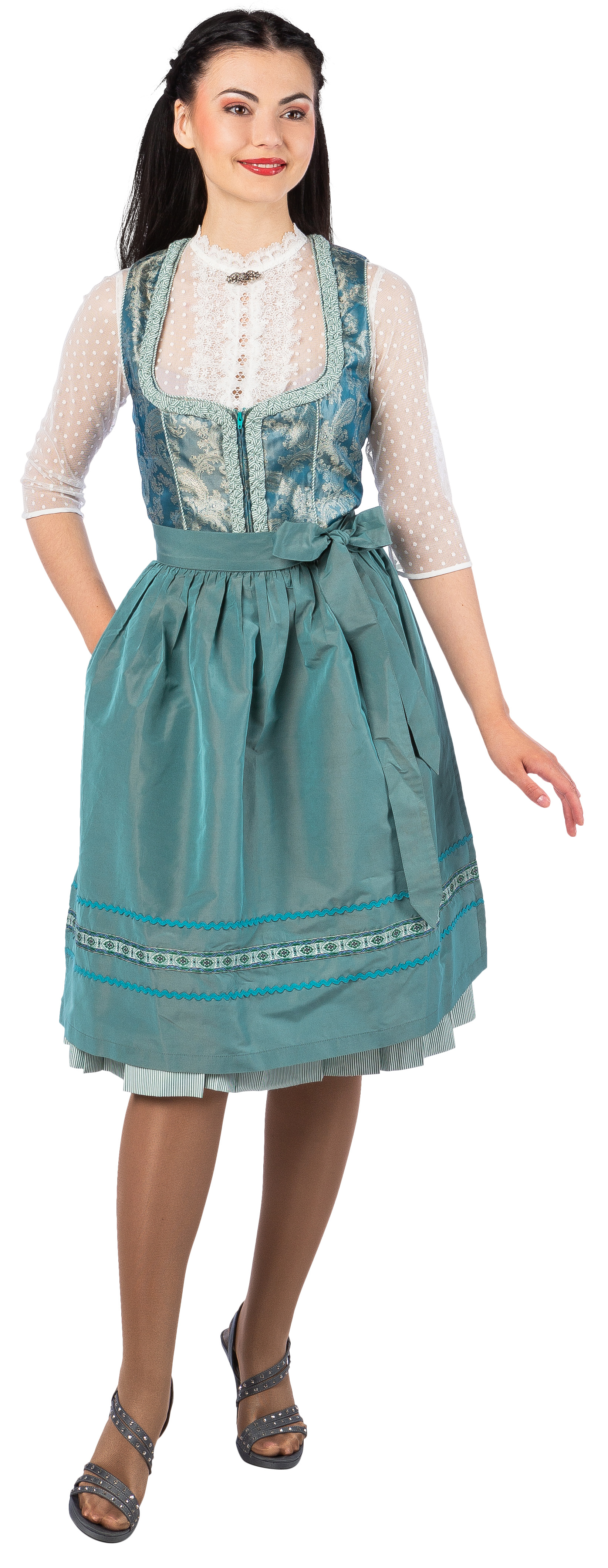 Dirndl "Thora" bleu