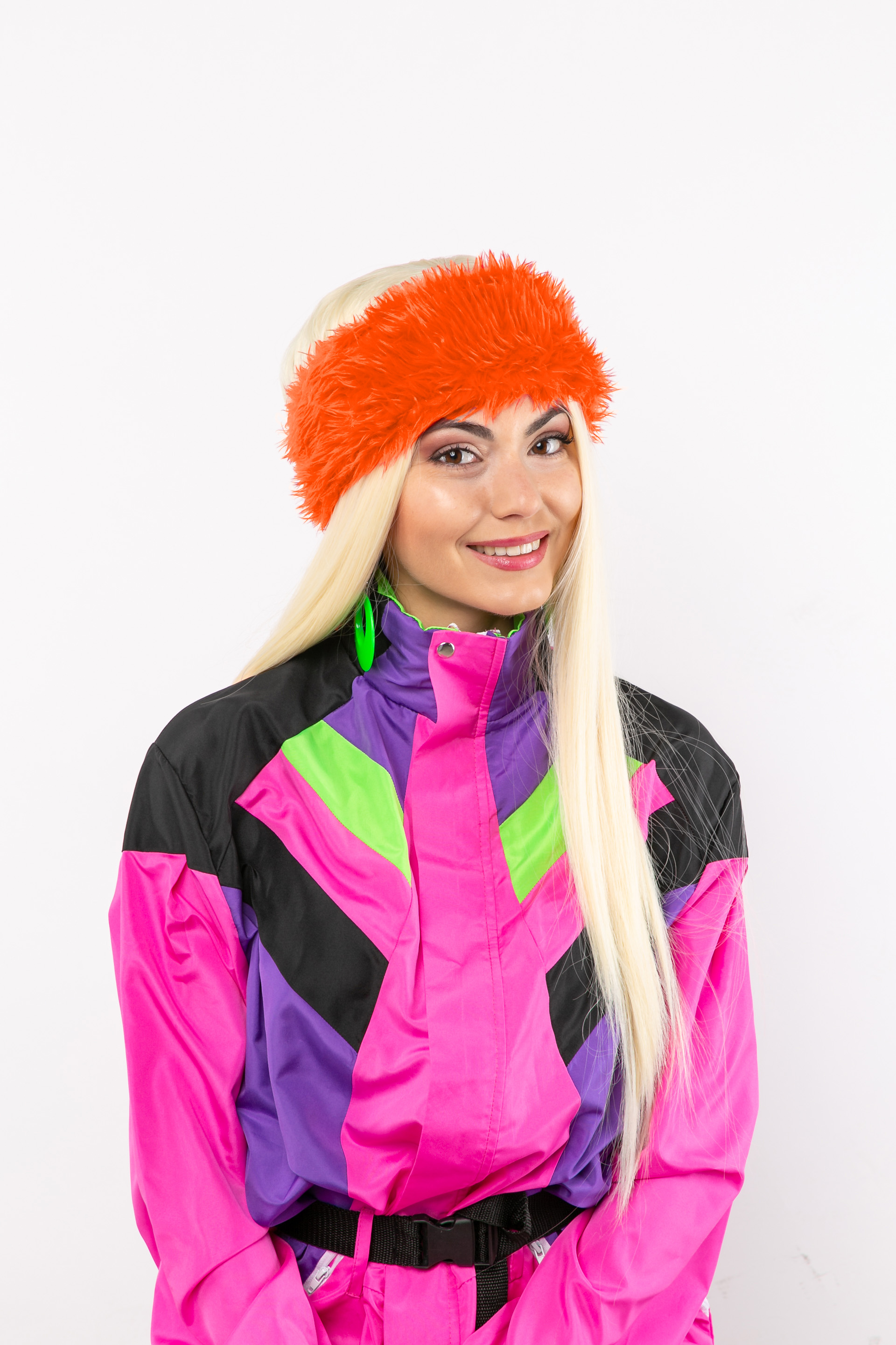 Headband fur, orange