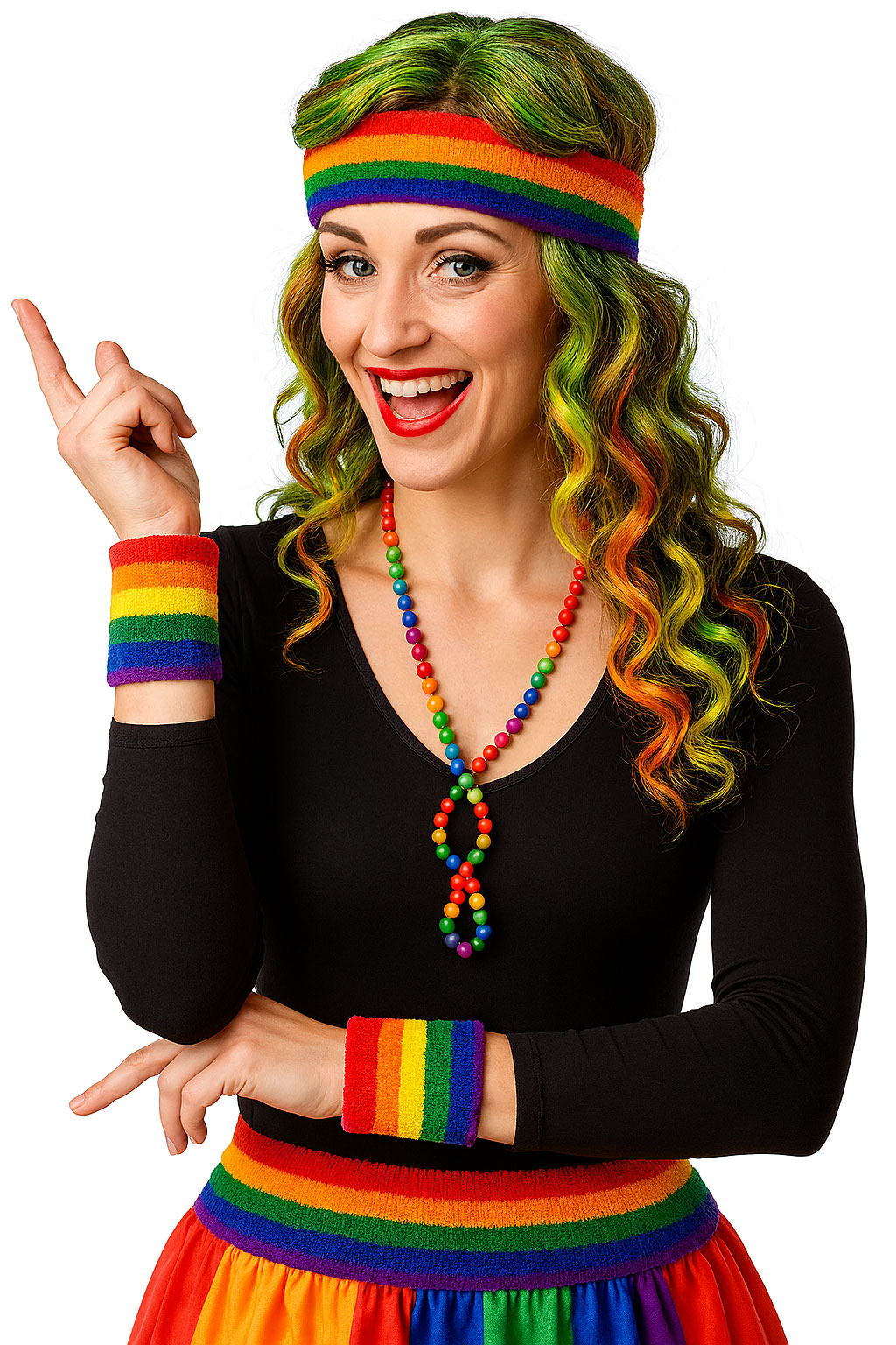 Set Schweißbänder, Regenbogen 