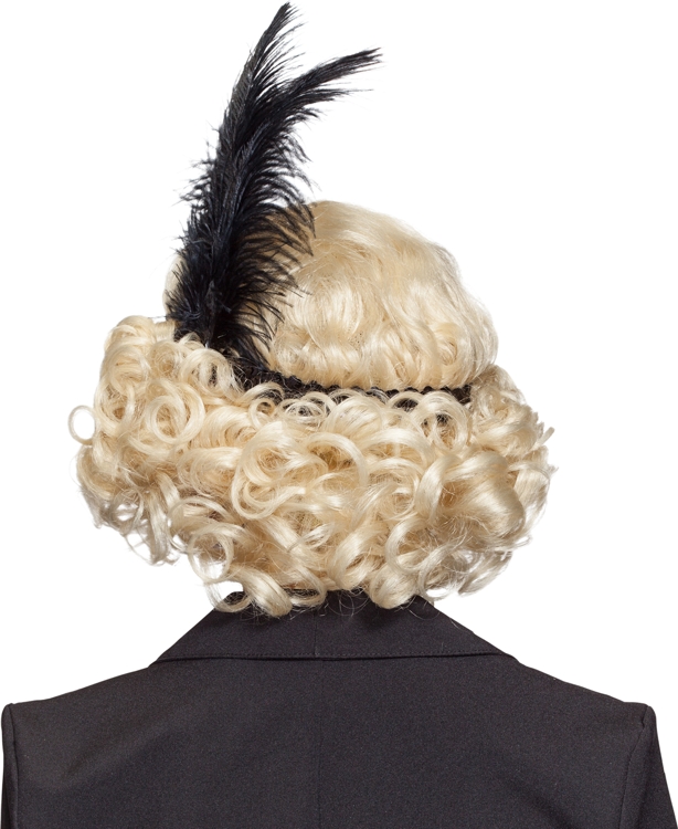 20s wig, blonde with ribbon