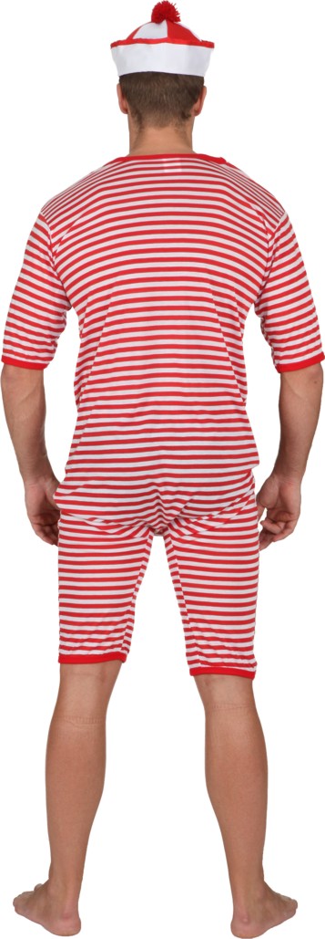 Swimsuit, red-white Polyester