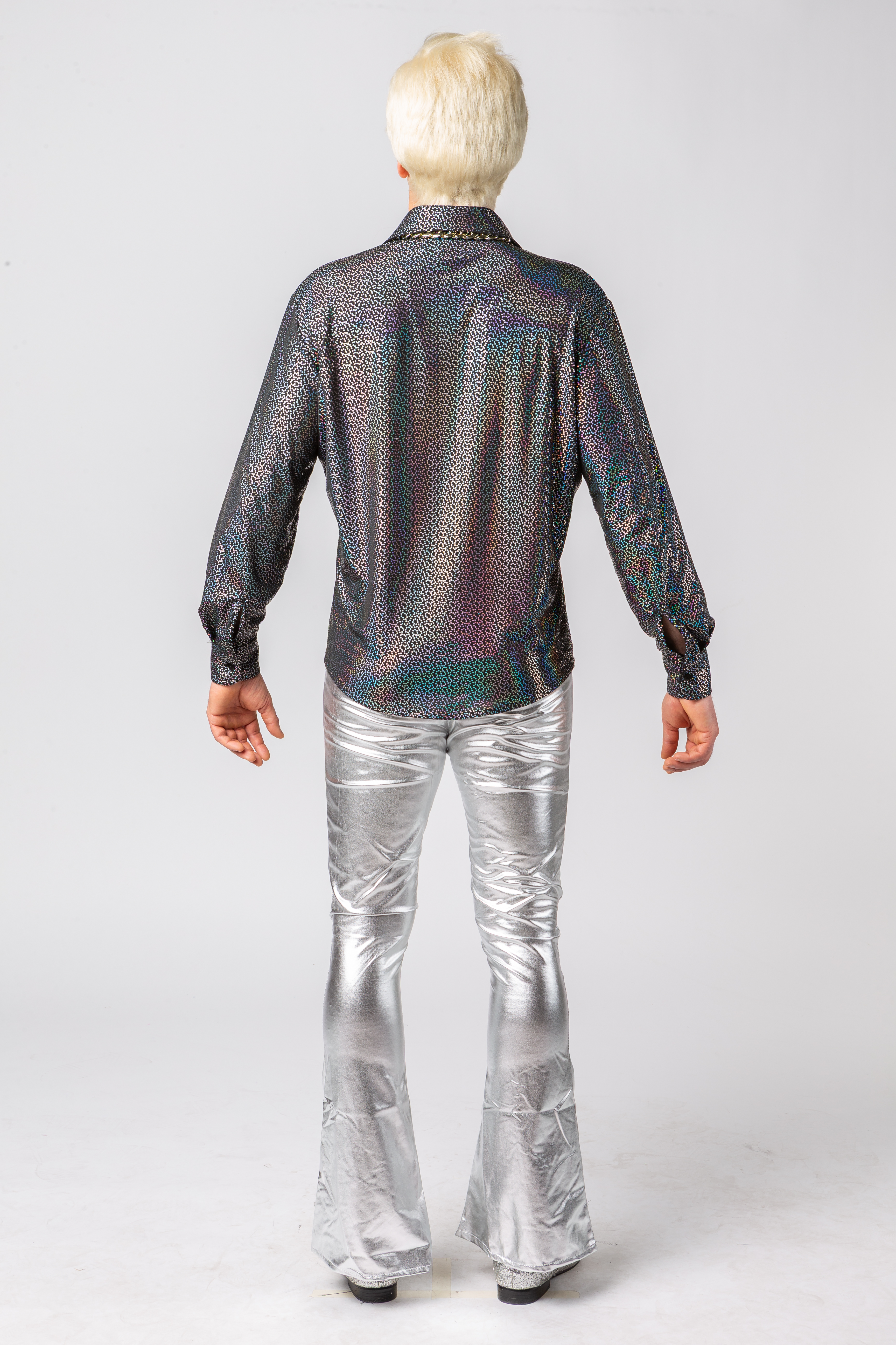 Shirt with glitter print, silver Shirt with glitter print, silver