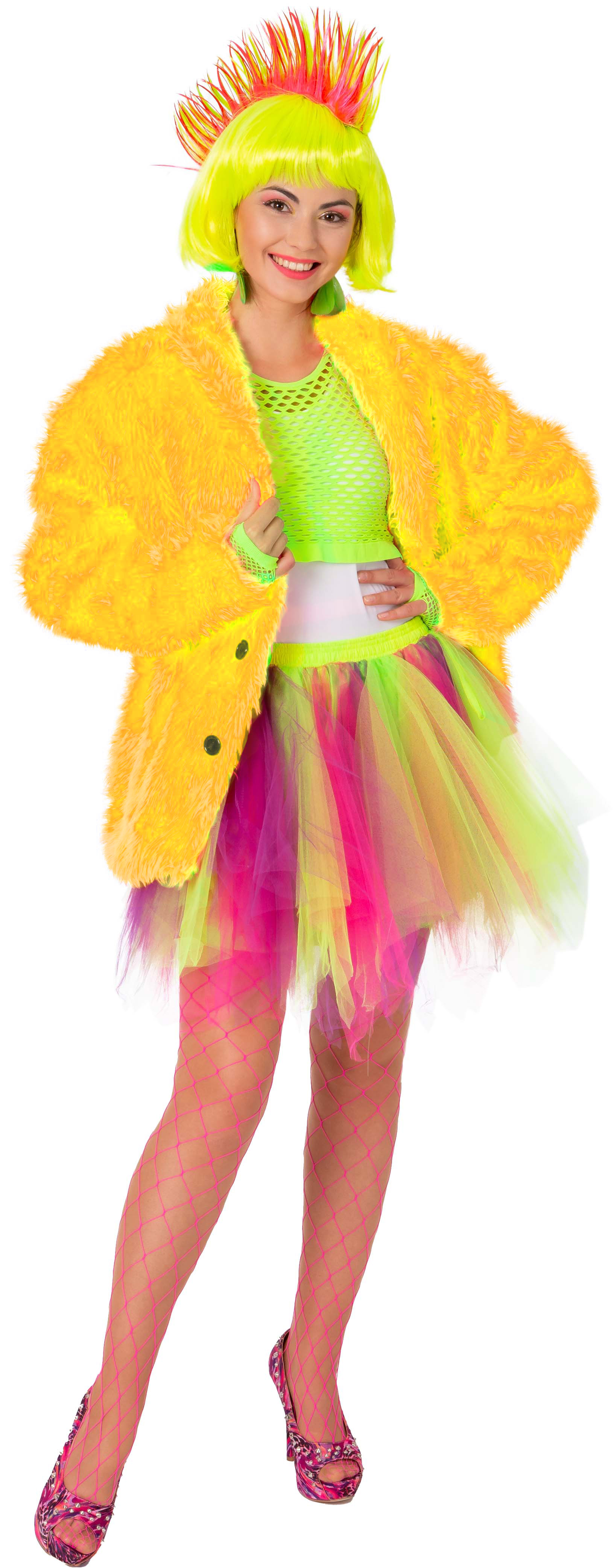 Plüsch-Jacke. gelb,152/164