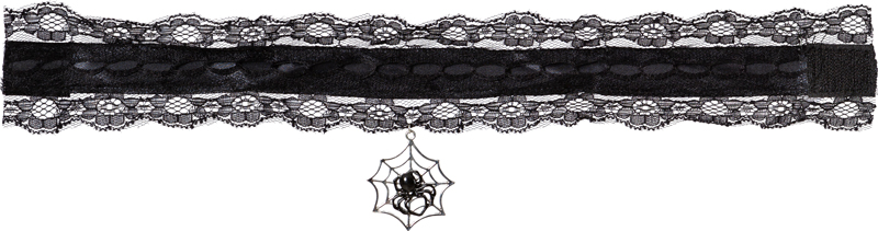 Collier avec pendentif toile d'araignée 