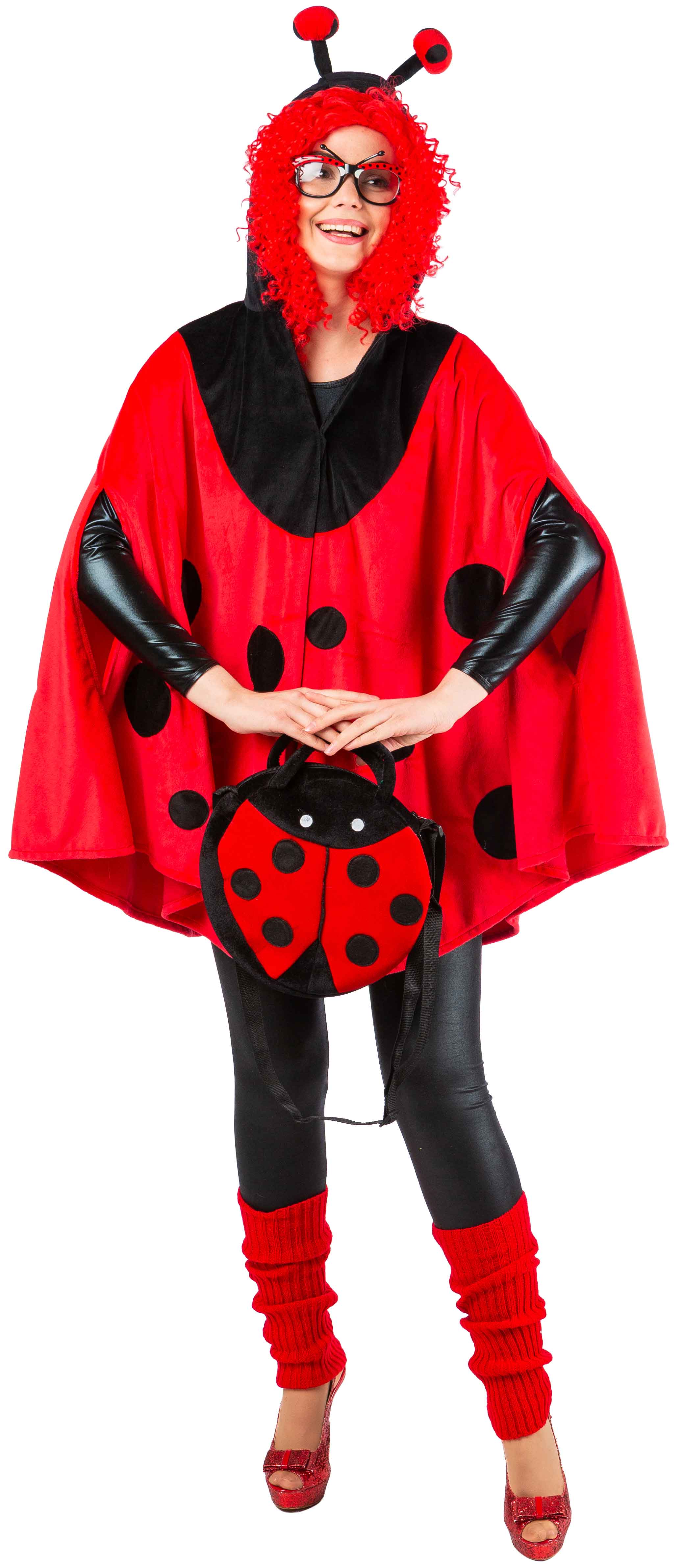 Poncho animalier, coccinelle