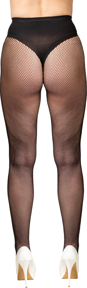 Mesh tights with panty, black