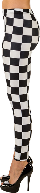 Leggings checkerer, black/white