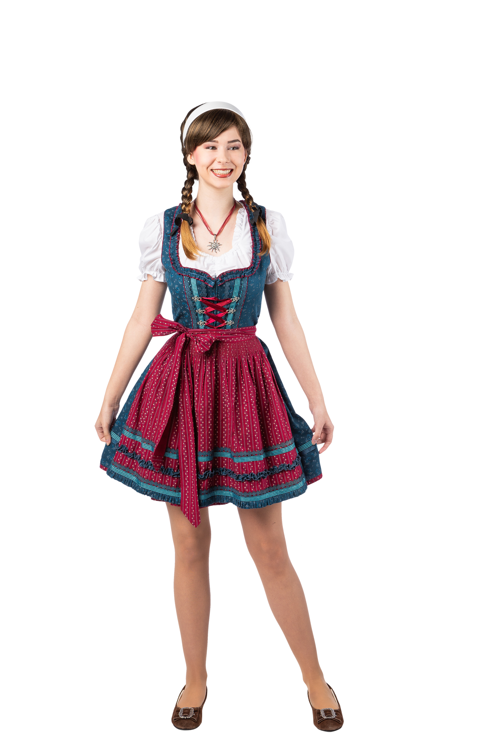 Dirndl "Valentina" blue/red 