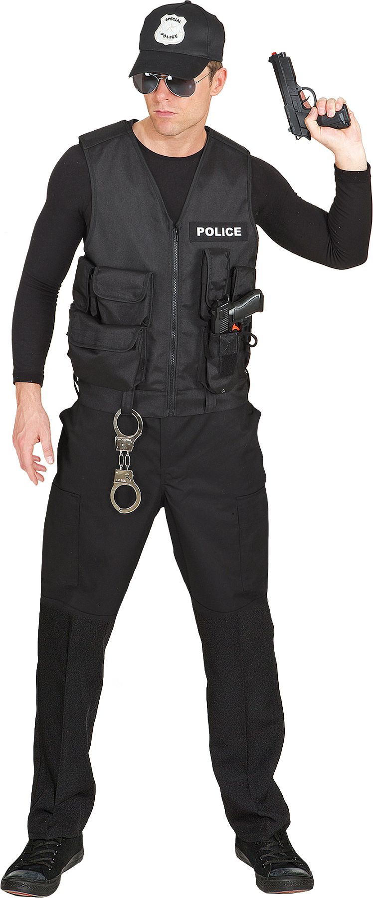 Gilet policier, noir