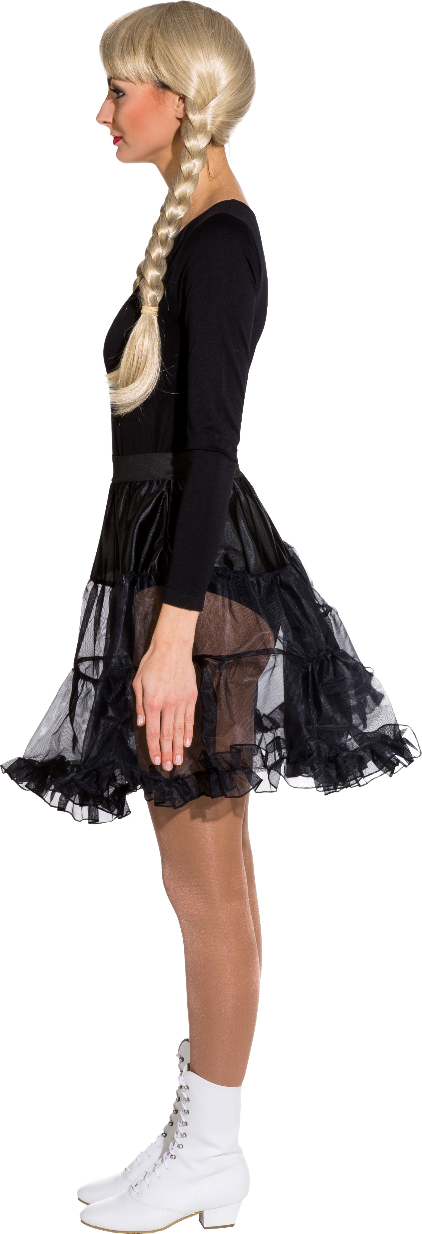 Petticoat longueur genou, noir