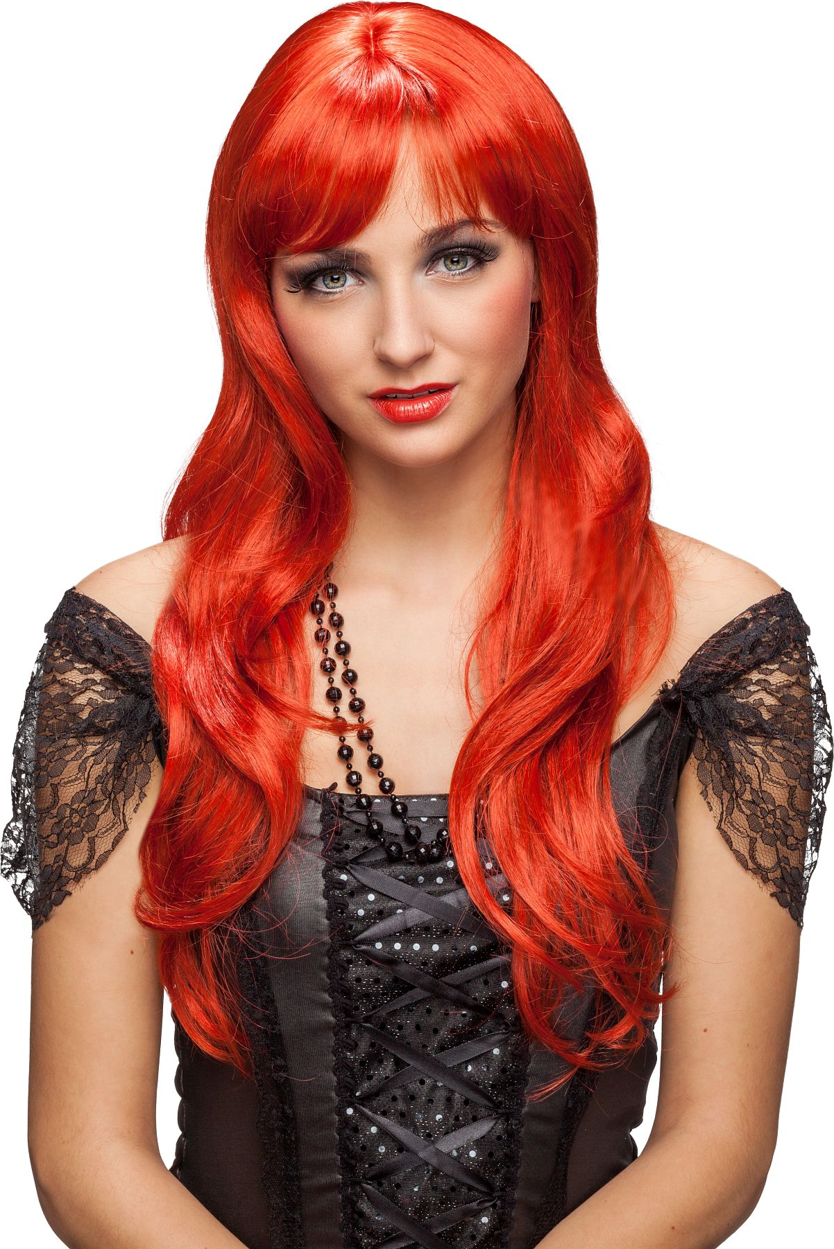 Longhair wig, red