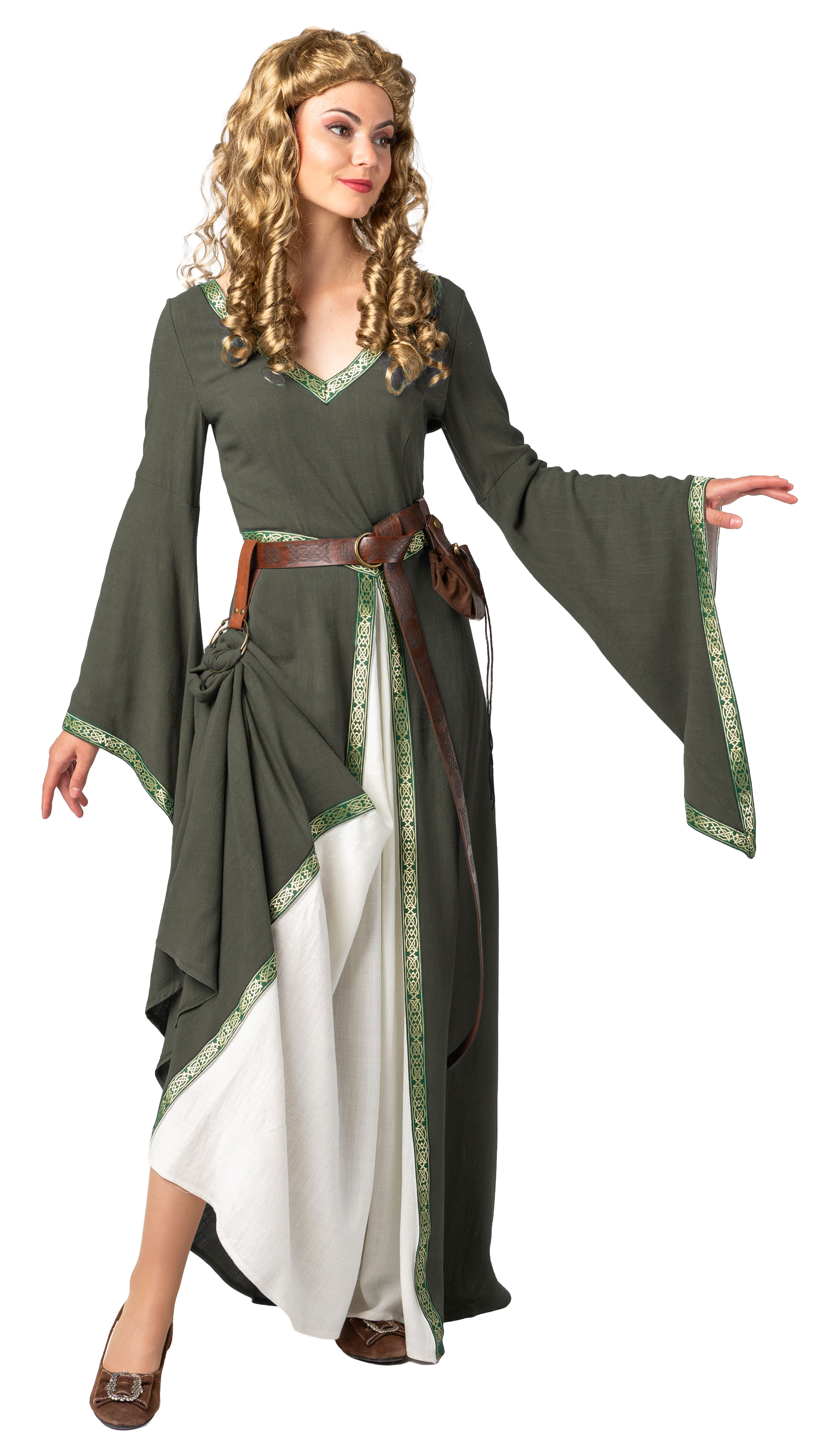 Mittelalterliche Magd, grün