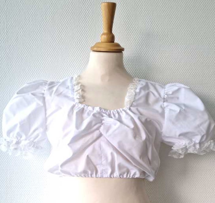 Dirndl blouse white with lace