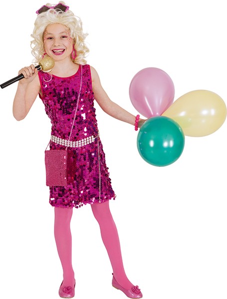pop-star sequin dress, pink