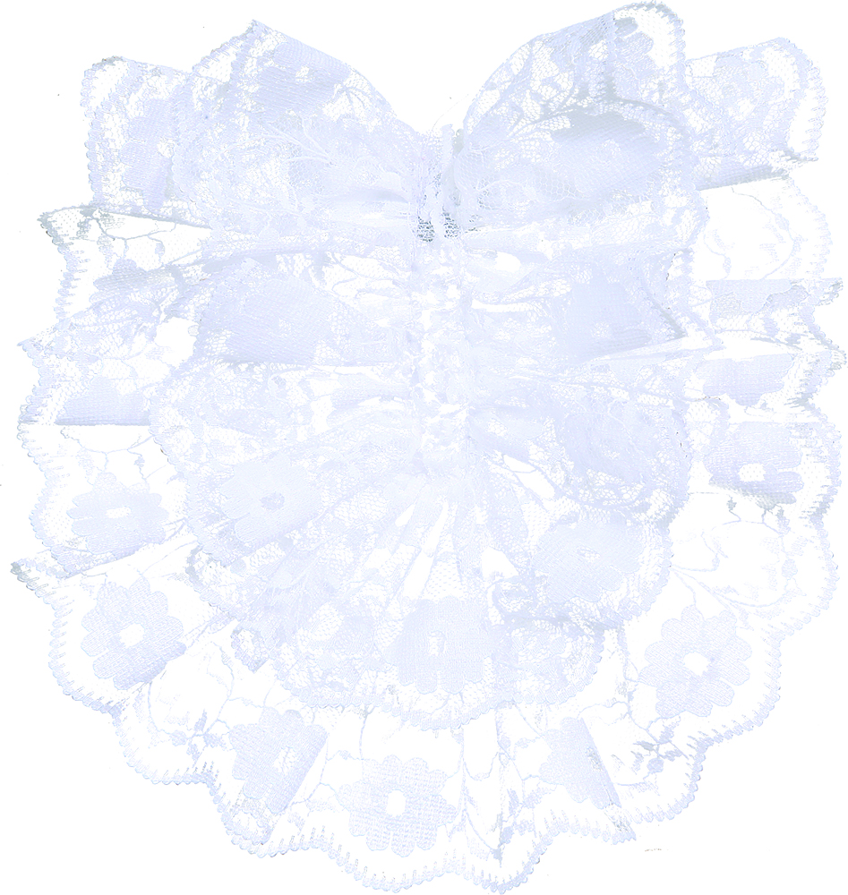 Jabot en dentelle, blanc