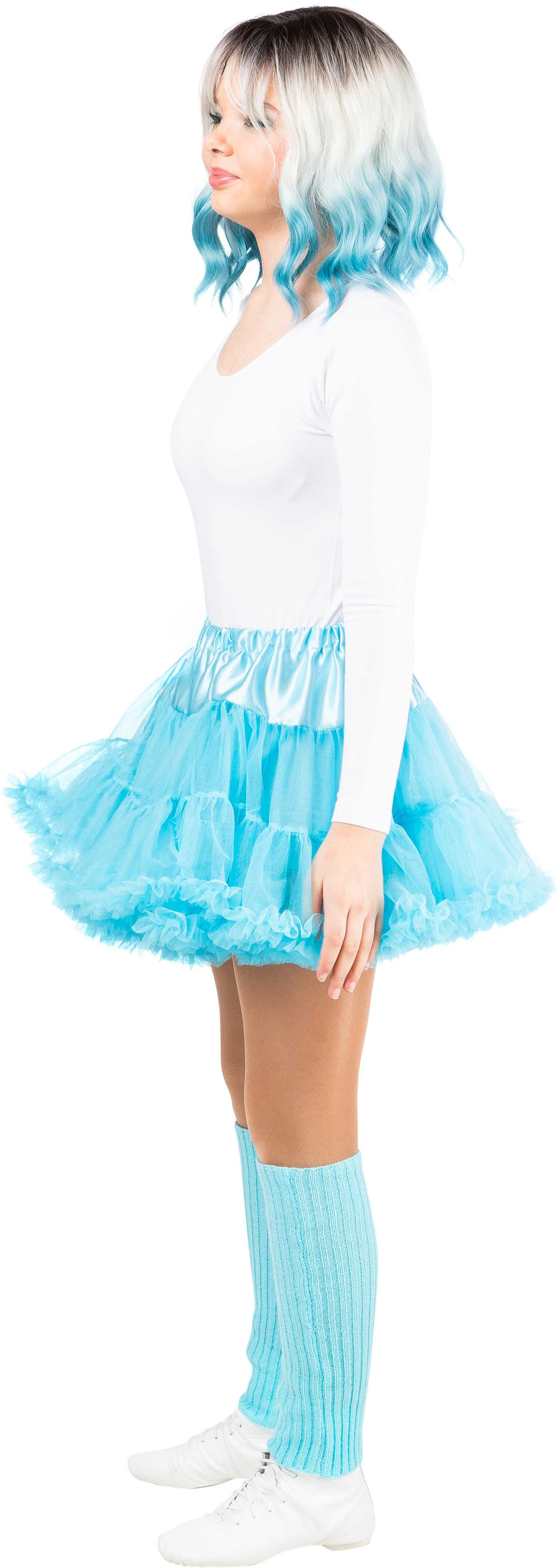 Jupon pour enfant à volants, bleu clair