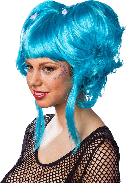 Fantasy wig, turquoise