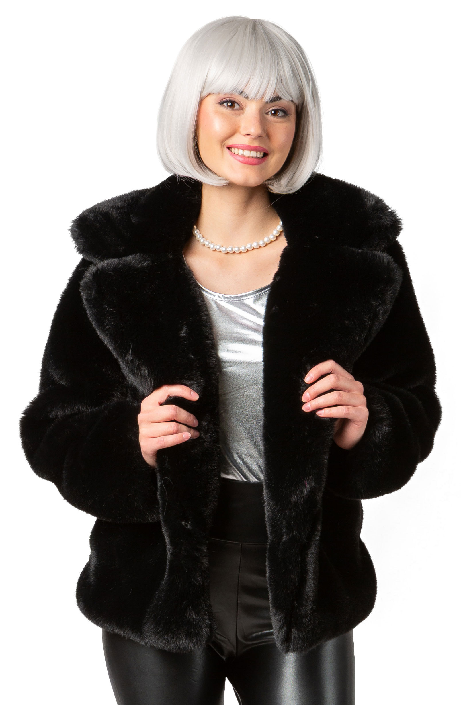 Veste en peluche, noir
