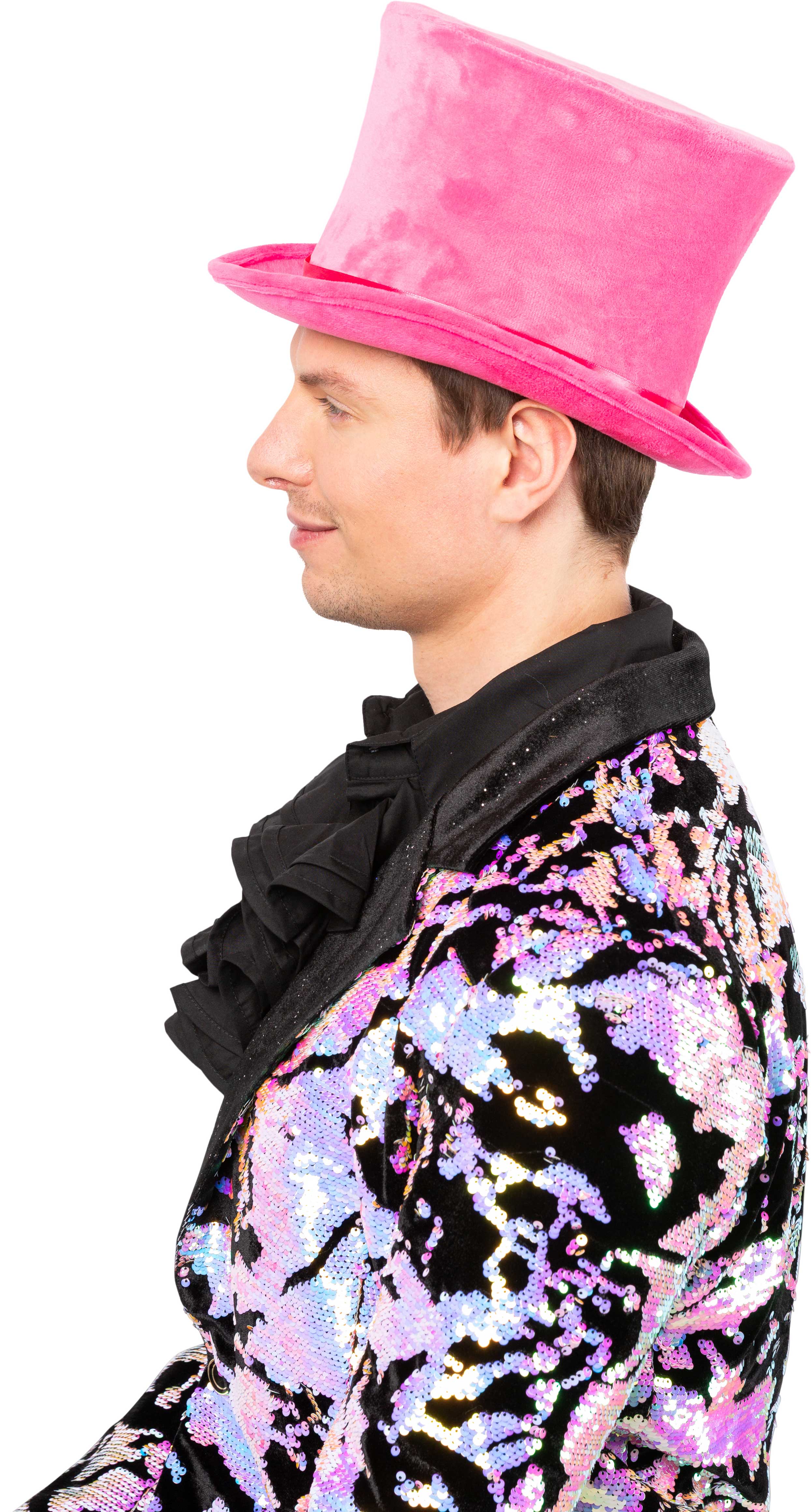 Cylinder velvet tall, pink