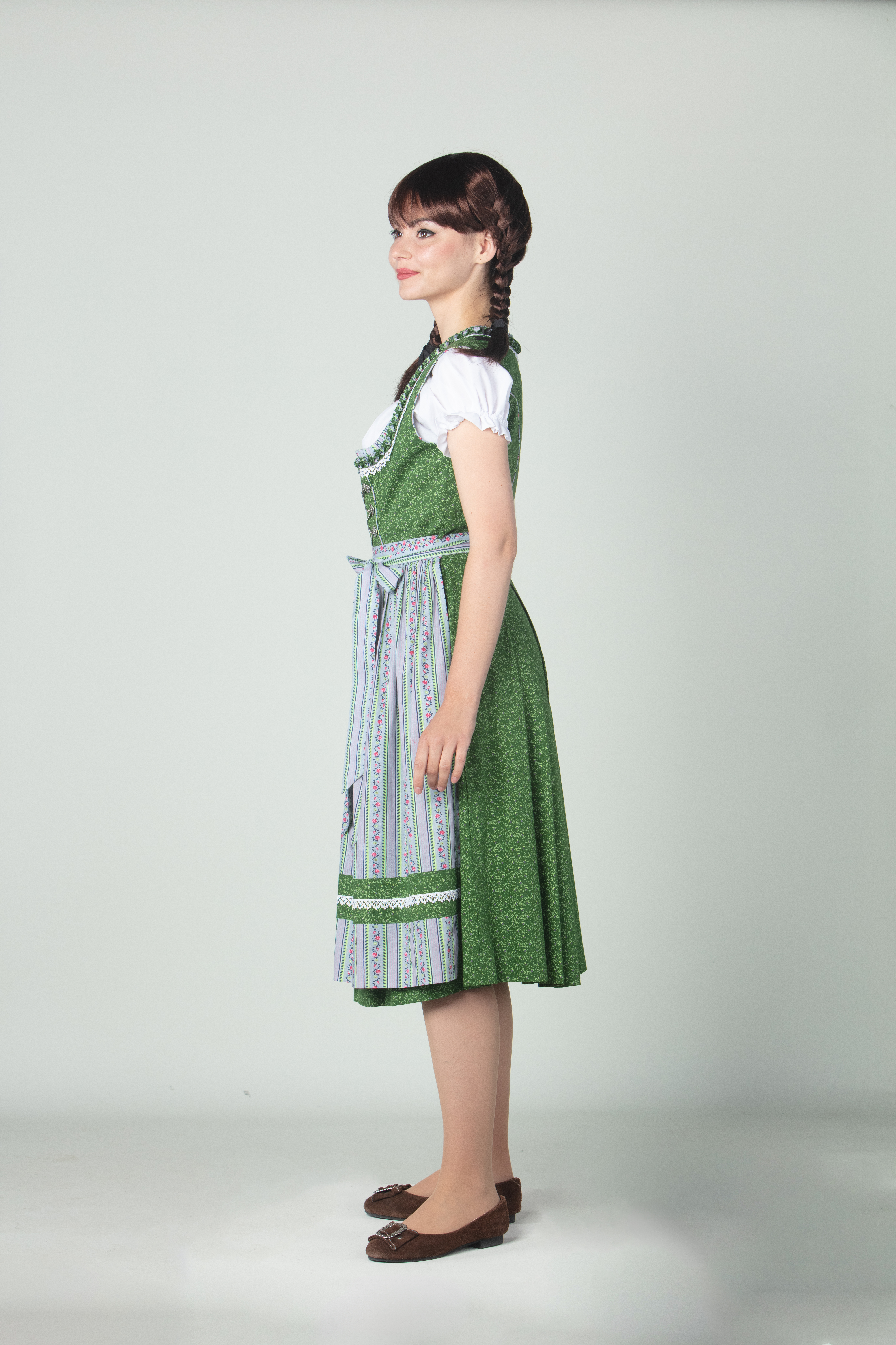 Dirndl "Lorelei" grün-grau 