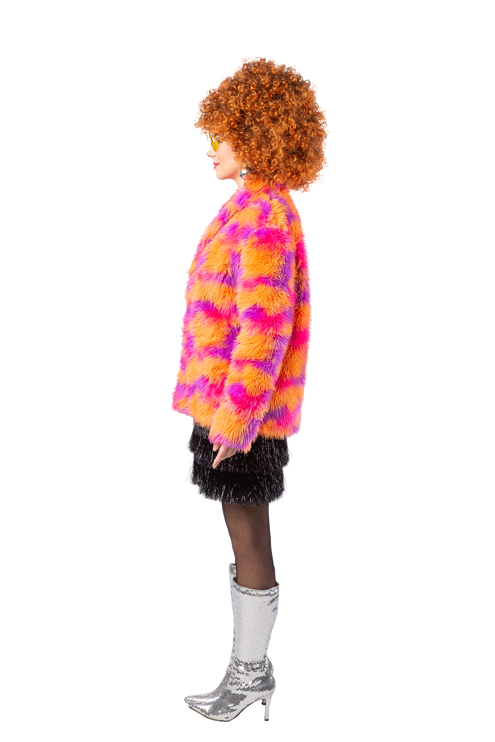 Plush Jacket, orange/pink/purple