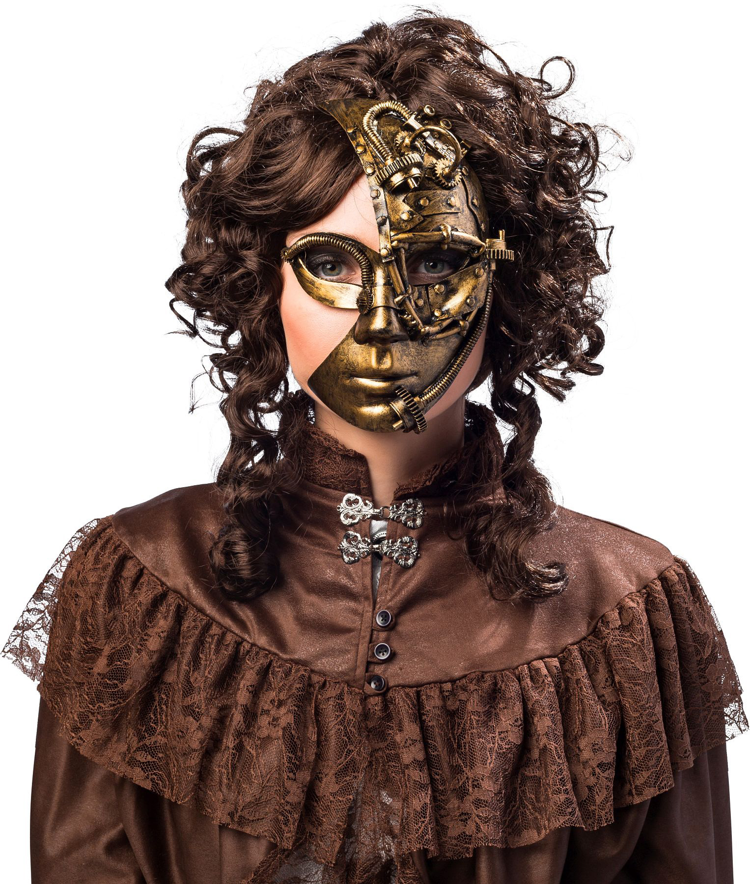 Demi masque steampunk, bronze 