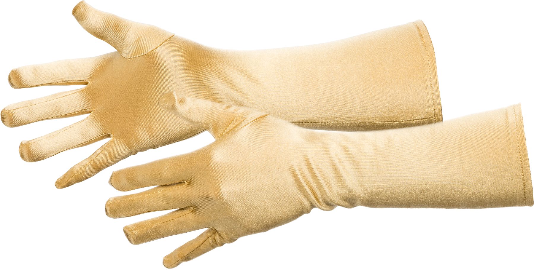 Satin gloves, gold