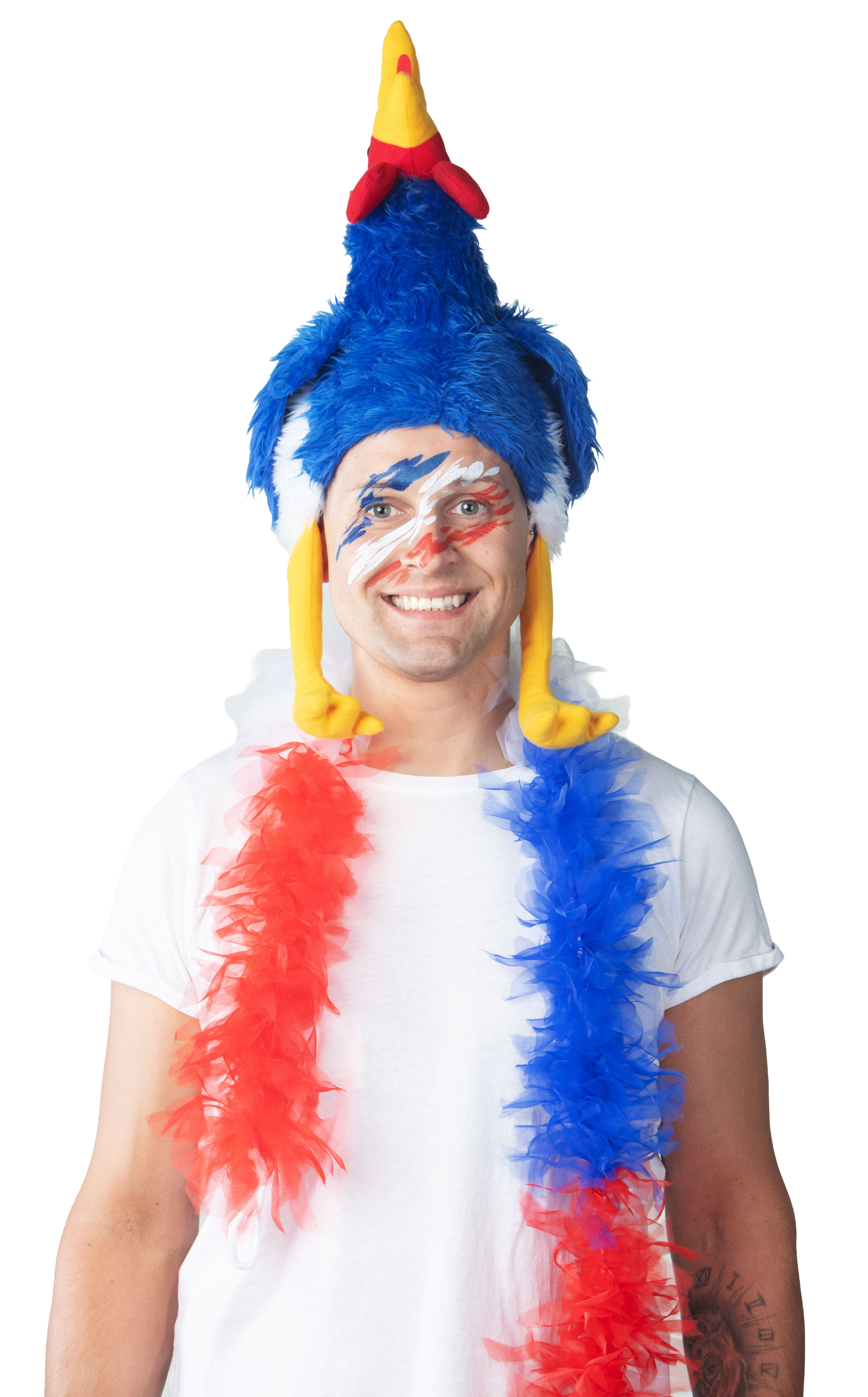 Mütze Hahn, blau/weiß/rot