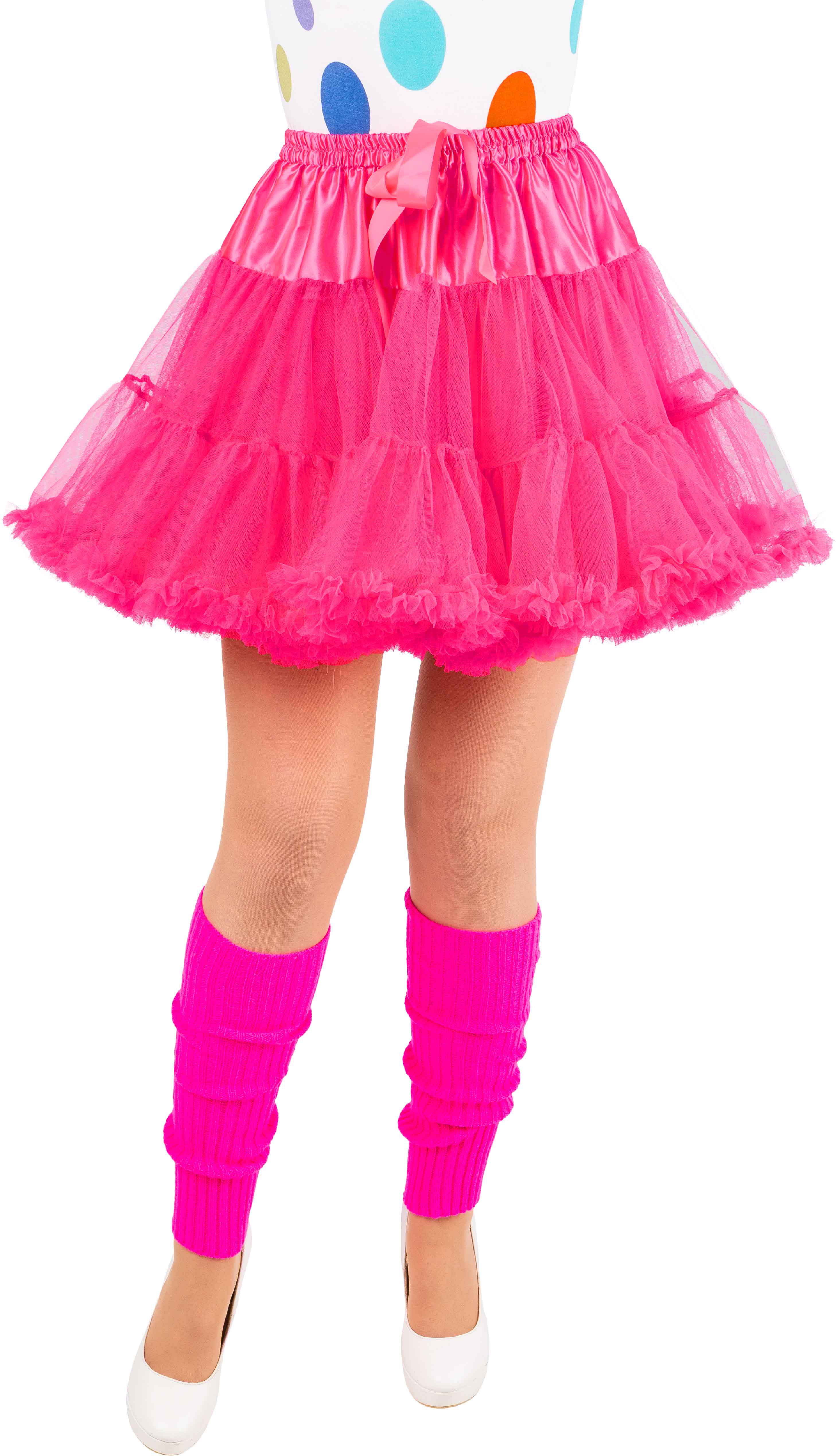 Petticoat kurz mit Rüsche, pink