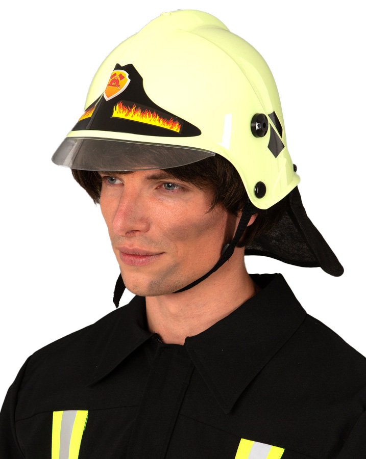 firefighter helmet sporty, bright yellow