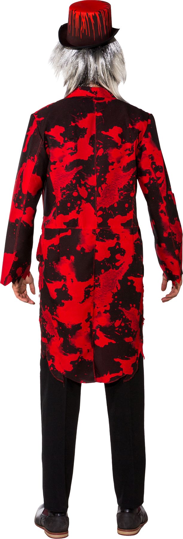 Shredded blood tailcoat, red/black