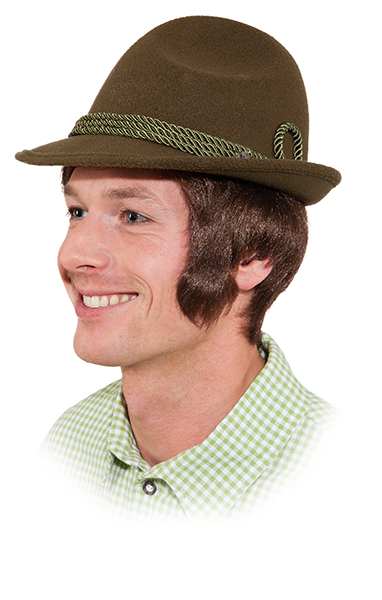 Chapeau bavarois traditionnel, vert 