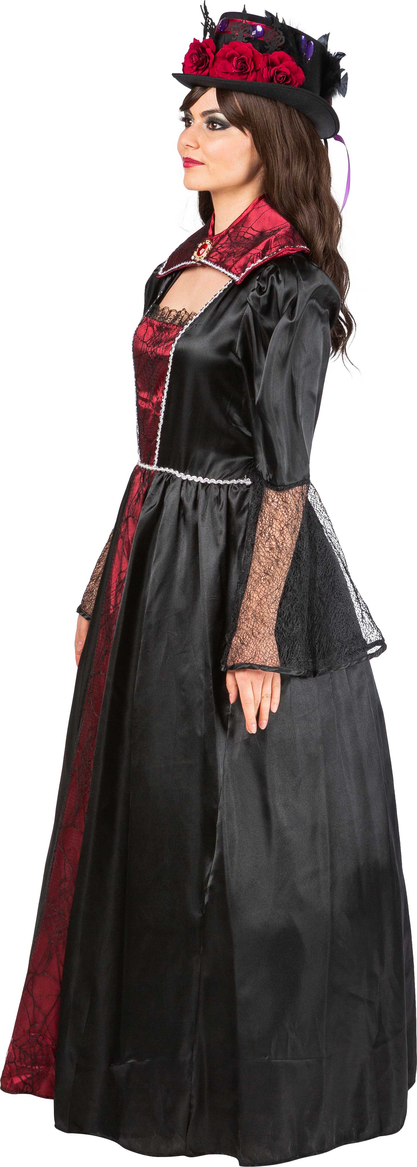 Robe vampire, noire-rouge